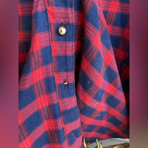 Plaid tunic/mini dress with button-front closure and matching fabric belt - Picture 5 of 6